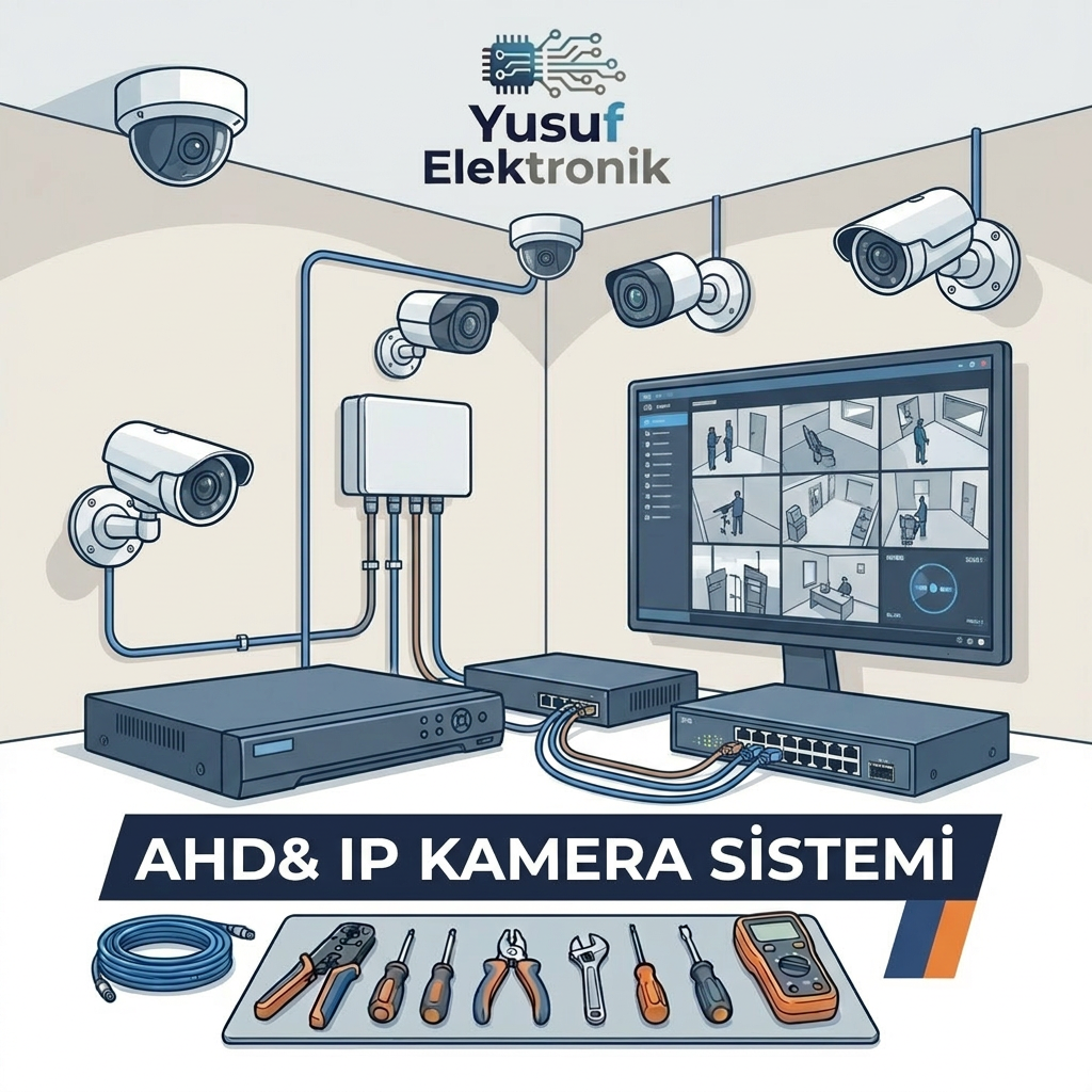 AHD ve IP Kamera Sistemi Kurulumu